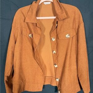 Burnt Orange Women's Corduroy Jacket